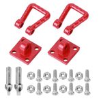 VGEBY 2 Adet Römork Kancası, RC Metal Römork Kanca Seti Kurtarma Çekme Kelepçesi Çekme Kancası RC Araba Yükseltme Parça Aksesuarı 1/10 Paletli Eksenel SCX10 90046 D90 CC01 Araba için Uygun (Kırmızı)