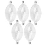 VGEBY 5 Adet Balıkçılık Kabarcık Şamandıraları, Oval Balıkçılık Şamandıraları Bobbers Deniz Kaba Yüzey Kontrolörü Balıkçılık Şamandıra Topu Balık Takımı(şeffaf beyaz)