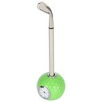 VGEBY Green Golf Club Pen Alaşım Masaüstü Golf Tükenmez Kalem Standı Tutucu Golf Hediye Kalem Tutucu Çalışma Masası Süsleme Saatli Hediyeler