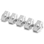 VGEBY Halat Kelepçesi, 5 Parça Halat Kelepçesi Basit Paslanmaz Çelik Deniz Donanımı Ormancılık Makineleri için Sabitleme (6 mm)