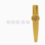 VGEBY Mini Kazoo Alüminyum Alaşım Taşınabilir Kazoo Ukulele Gitar Partner Müzik Enstrüman Aksesuarı (altın)