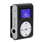 VGEBY MP3 Çalar Seti, Taşınabilir Mini Müzik Çalar Geri Klip MP3 Müzik Çalar Spor BackClip LCD Ekran MP3 Desteği Hafıza Kartı (BLACK)