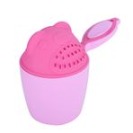 VGEBY Şampuan Dökme Kabı, Şampuan Durulama Kabı Şelale Durulayıcı Banyo Bardağı Çocuk Yıkama Saç Banyo Sifonu (pembe)