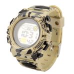 VGEBY Spor İzle, 12 24 Saat Sistemi Dijital Saat Su Geçirmez Noctilucent Chronograph İzle Erkekler Için Öğrenci Hediye Açık Kamuflaj Renk (Haki)