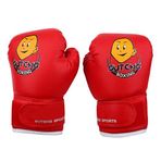 VGEBY1 1 Çift Çocuk Boks Eldiveni, Muay Thai Dövüş Eğitimi Eldiveni, Delme Çantası, Çocuklar için Avcı Eldiveni (Kırmızı)