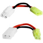Vgoohobby 1Paris Adaptör Büyük Tamiya Tarzı Fiş Mini Tamiya Fiş Adaptörü ile Uyumlu 16AWG Dişi Erkek Kablo Kablosu Airsoft için