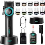 Vgr 001 Profesyonel Berberler İçin Karbon Çelik Bıçak Saç Kesme Makinesi 9000Rpm, Led Ekran