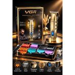 Vgr V-036 Profesyonel Saç Sakal Tıraş Makinesi | 8000 Rpm Motor, LED Ekran, 8 Tarak - Bakır