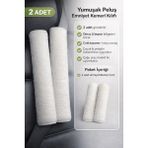 Vi Caro Beyaz peluş Emniyet Kemeri Aksesuarı 2 Adet Emniyet Kemeri Kılıfı Araç Omuz Koruyucu Evrensel Uyum