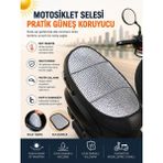 Vi Caro Kymco People S 125I Motosiklet Sele Koruyucu Kılıf, Su Geçirmez Sele Güneşliği, Koltuk Koruyucu Ped - Beyaz - Gri