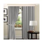 Vi Home Karartma Fon Perde Blackout Lüks Düz Dikiş Kornişli En x Yükseklik - Açık Gri - 110 x 190 cm