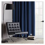 Vi Home Lacivert Karartma Fon Perde Blackout Lüks Düz Dikiş Kornişli En x Yükseklik - 280 x 250 cm