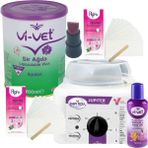 Vi-Vet Azulen Konserve Sir Ağda Seti 800ML - Profesyonel Depirol Ağda Isıtıcı Makinesi 6 Parça