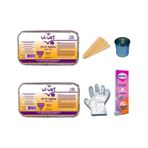 Vi-Vet Natürel Kalıp Sir Ağda 500 ML x 2 + Ağda Bezi + Cezve + Eldiven + Spatula