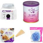 Vi-Vet Pudralı Sir Ağda Seti 240 ml Profesyonel Depirol Ağda Isıtıcı ve 5 Parça Aksesuar - Titanium Pudralı