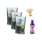 Vi-Vet Vi-Vet Boncuk Ağda Siyah 3X250ml Set
