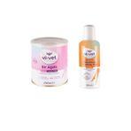 Vi-Vet Vi Vet Sir Kavanoz Ağda Pudralı 240 Gr + Ağda Sonrası Temizleme Ve Masaj Yağı Portakal 125Ml