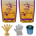 Vi-Vet Vivet Granül Ağda Natürel Yedek 250gr Yedek 250gr Full Set Cezve Eldiven Spatula