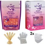 Vi-Vet Vivet Granül Ağda Pudralı Seti 250GR Yedek 250GR(BONCUK Ağda)
