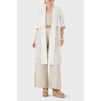 Via Dante % 100 Keten Dantel Detaylı Kimono Ceket CEKET 6909330