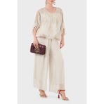 Via Dante İpek Karışımlı Relaxed Fit Dökümlü Bol Paça Pantolon Bayan PANTOLON 690O15