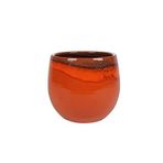 Via Gardenia Charlotte Turuncu Seramik Saksı 23 * 20Cm