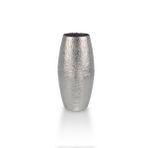 Via Gardenia Graceful Dekoratif Metal Vazo Gümüş