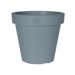 Via Gardenia Gri Plastik Yuvarlak Saksı Çap 40 Cm Yükseklik 35 Cm