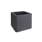 Via Gardenia Namook Plastik Taş Tasarım Saksı Gri G 39cm D 39cm Y 33cm
