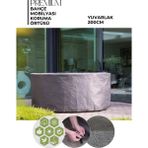 Via Gardenia Premium Yuvarlak Bahçe Mobilya Koruma Masa Örtüsü