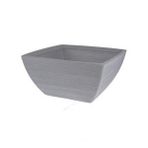 Via Gardenia Yivli Gri Plastik Kare Saksı G 52 cm D 52 cm Y 25 cm