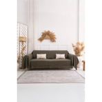Viaden Rio Geniş Koltuk Örtüsü – %100 Geri Dönüştürülmüş Pamuk, Kahverengi, Leke Tutmaz ve Kolları Kapatan Tasarım - 180 x 310 cm - Haki