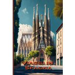 Viaggi in Spagna diario con una visione della Sagrada Familia: 110 pagine strutturate con divisioni, consigli per scrivere di viaggio, liste di controllo