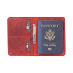 Viaggio Voyager Red Deri Pasaport ve Kart Kılıfı