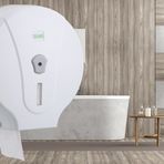Vialli MJ2 Beyaz Maxi Jumbo Tuvalet Kağıdı Dispenseri
