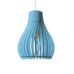 Vialux 14 Renk Modern Ahşap Bohem Rustik Avize Tekli Sarkıt Lamba Butik Otantik Aydınlatma Cafe Salon Mutfak Yemek Masası Avize (Pastel Mavi)