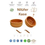 Viapot Nilüfer Toprak Güveç Ve Yoğurt Kase Içi Sırlı 2 Adet 14x5cm 500ml