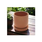 Viapot Tokyo Toprak Saksı Küçük 4 Adet Tabaklı Delikli 10x10cm Terracotta