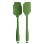 viarella 2li Yeşil Silikon Ve Spatula Seti Isıya Dayanıklı Yanmaz Yapışmaz Çizmez 27cm