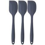 viarella 3lü Gri Silikon Spatula Seti Isıya Dayanıklı Yanmaz Yapışmaz Çizmez 27cm