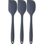 Viarella Büyük Boy Yanmaz Yapışmaz Silikon Spatula Seti 3lü Gri