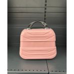 Viatom Abs Makyaj Çantası, El Valizi, Çizgili - Pembe