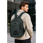 Viatox SR-012 Unisex Çok Gözlü Geniş Hacimli Ortopedik Sırt Destekli Lise Ortaokul Ilkokul Okul Çantası , Günlük Sırt Çan Füme