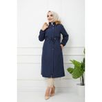 Vibeys Collection Lacivert Içi Kürkü ve Su Geçirmez Bayan Kışlık Mont&kaban - 38