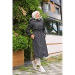Vibeys Collection Siyah Içi Kürklü ve Su Geçirmez Kadın Kışlık Mont & Kaban - 60