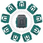 Vibit Makita 18 V lityum iyon piller için 10'lu paket akü tutucu, duvara monte pil düzenleyici, ağır hizmet tipi pil depolama montaj iskelesi tutucu, atölye, minibüs rafı, alet kutusu için