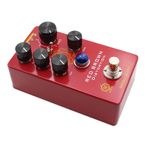 Vibrivio MOSKYO Gitar Bozulma Efekt Pedalı, Kırmızı Kahverengi, Gerçek Bypass ile 4 Model, DC 9V, 6.35mm Giriş/Çıkış Arayüzü Elektro Gitar ve Bas için