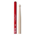 Vic Firth V7AVG American Classic 7A Vic Grip Baget (Profesyonel) | Kırmızı Kaymaz Kaplama (Vic Grip), İnce 7A Profil, Ca