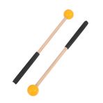 VICASKY 1 Çift Baget Bas Davul Sopa Vurmalı Çalgı Enstrüman Vurmalı Tokmaklar Köpük Davul Tokmakları Çan Tokmakları Davul Pedal Çırpıcı Pedialaks Tavuk Budu Tahta Sopalar Ahşap Odun