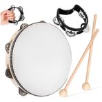 VICASKY 1 Takım Bagetler Yetişkinler Için Tef Çerçeve Tamburu Tef Davul Tef Müzik Aleti Yetişkin Tef Profesyonel El Davulu Ahşap + Polyester Reçine + Metal Deniz Davulu Tek Sıra Çocuk